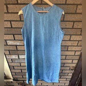 Studio Ease Vintage Denim 100% Cotton Pullover Jumper Skirt Size 14P